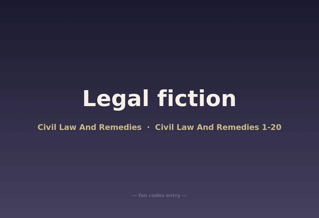 Legal fiction