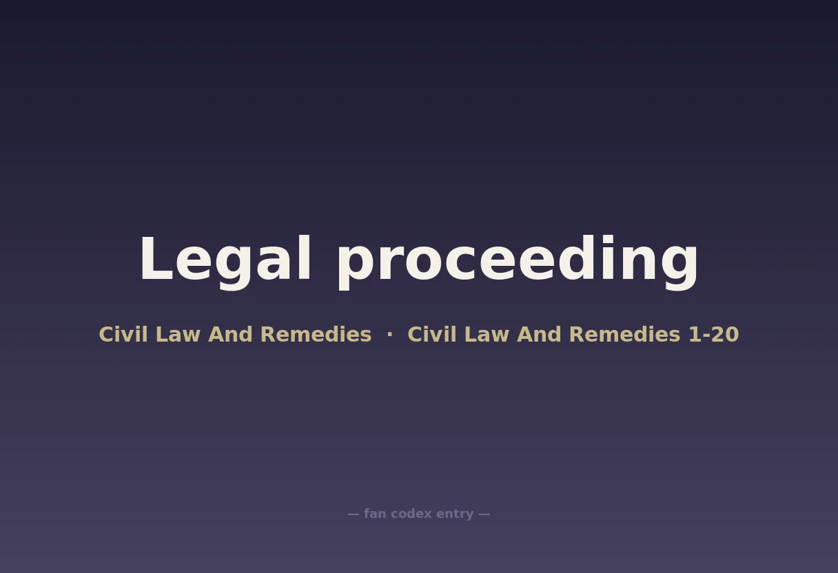 Legal proceeding
