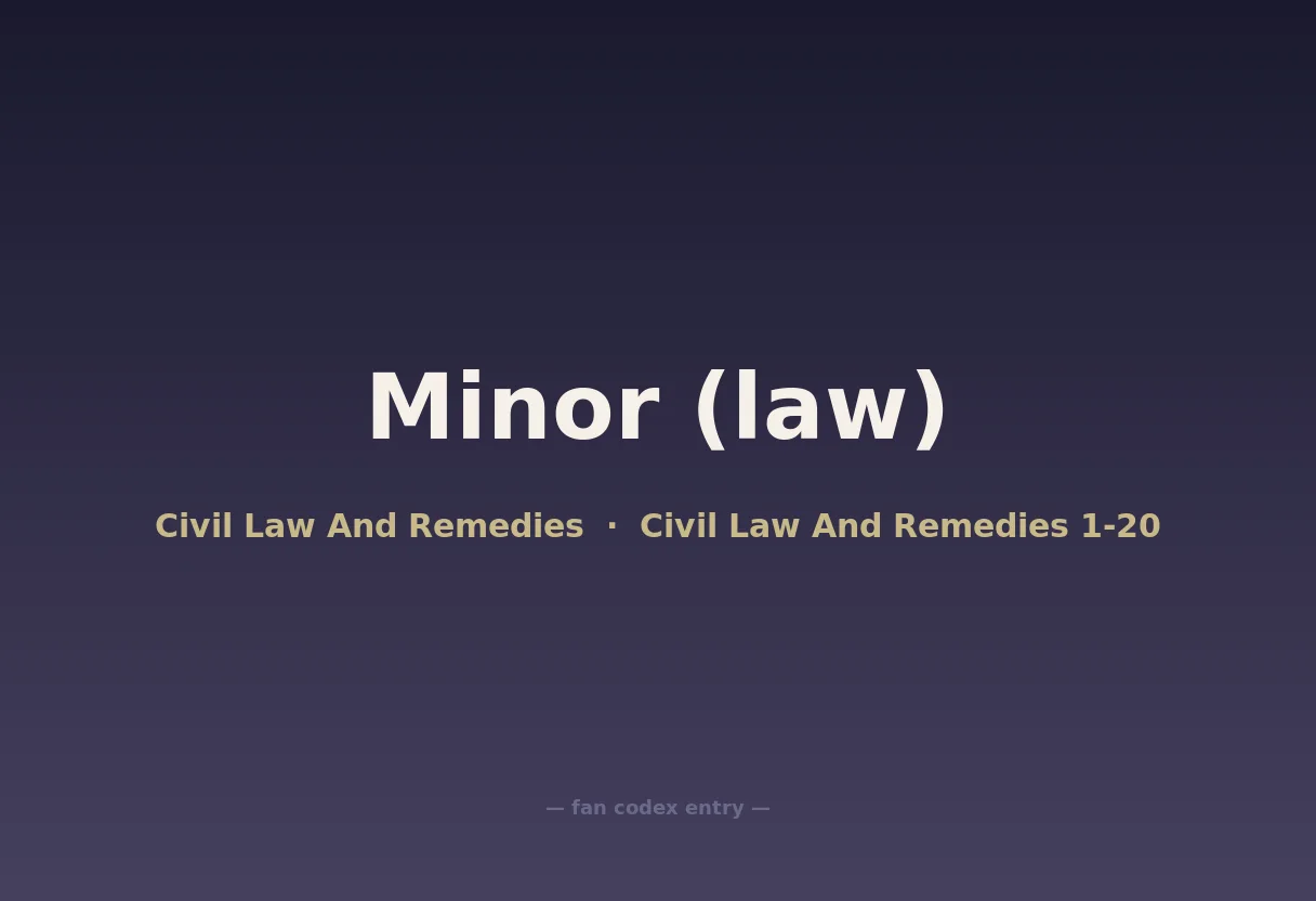 Minor (law)