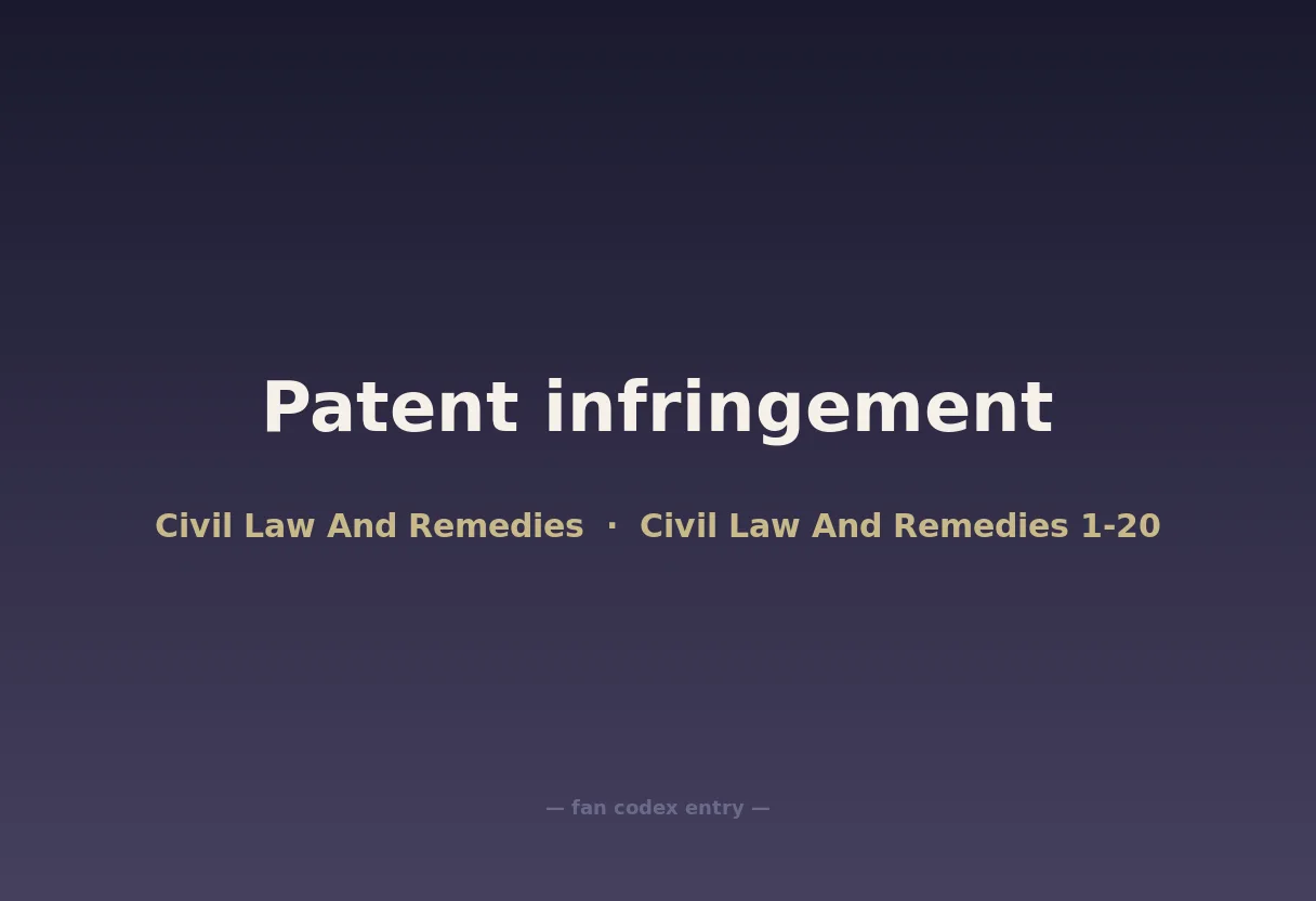 Patent infringement