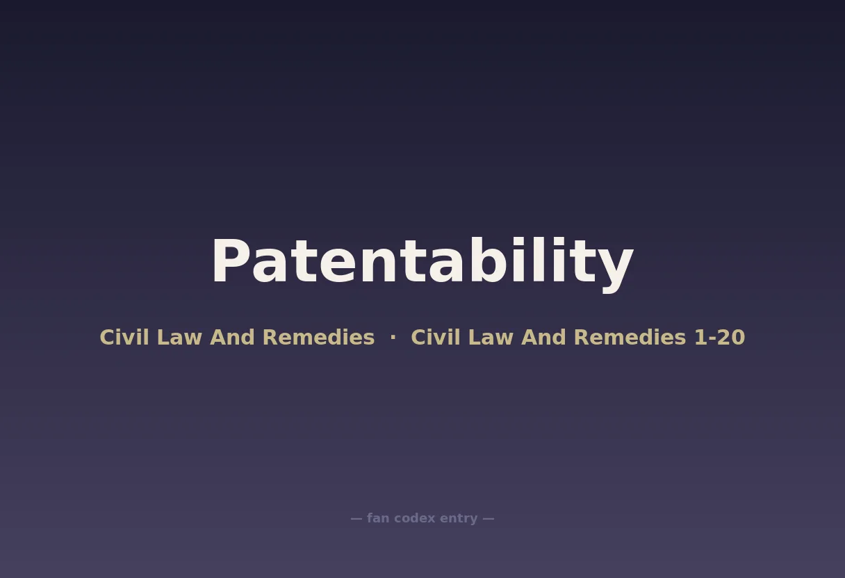 Patentability